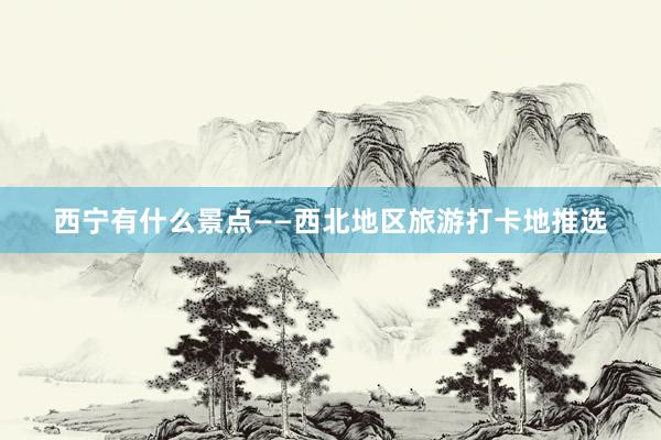 西宁有什么景点——西北地区旅游打卡地推选